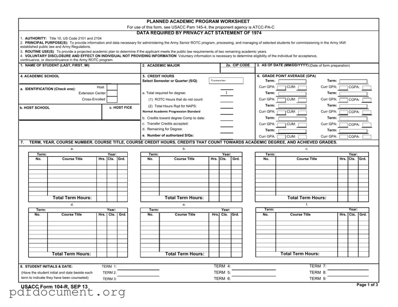 Fill Out Your 104 R Form