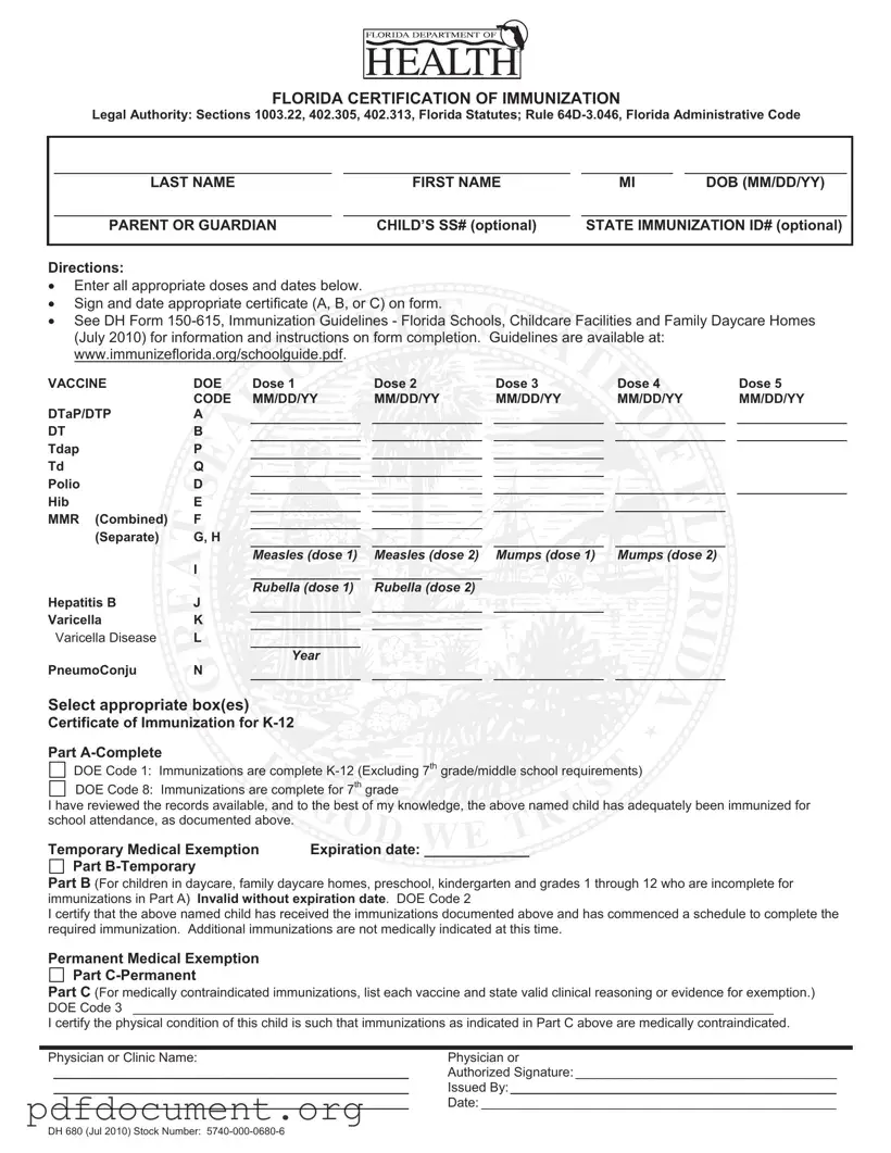 Fill Out Your 680 Form