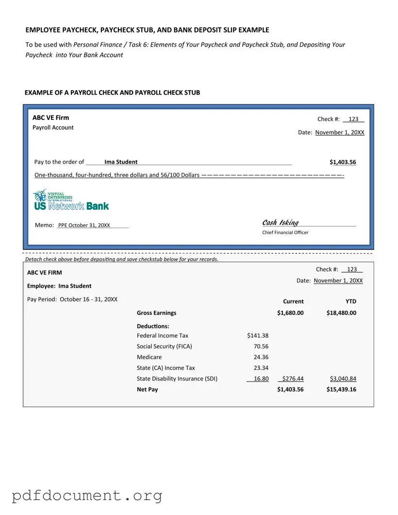 Fill Out Your Payroll Check Form
