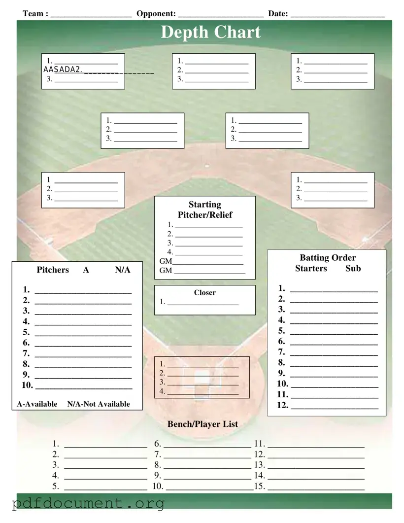 Fill Out Your Baseball Field Lineup Form