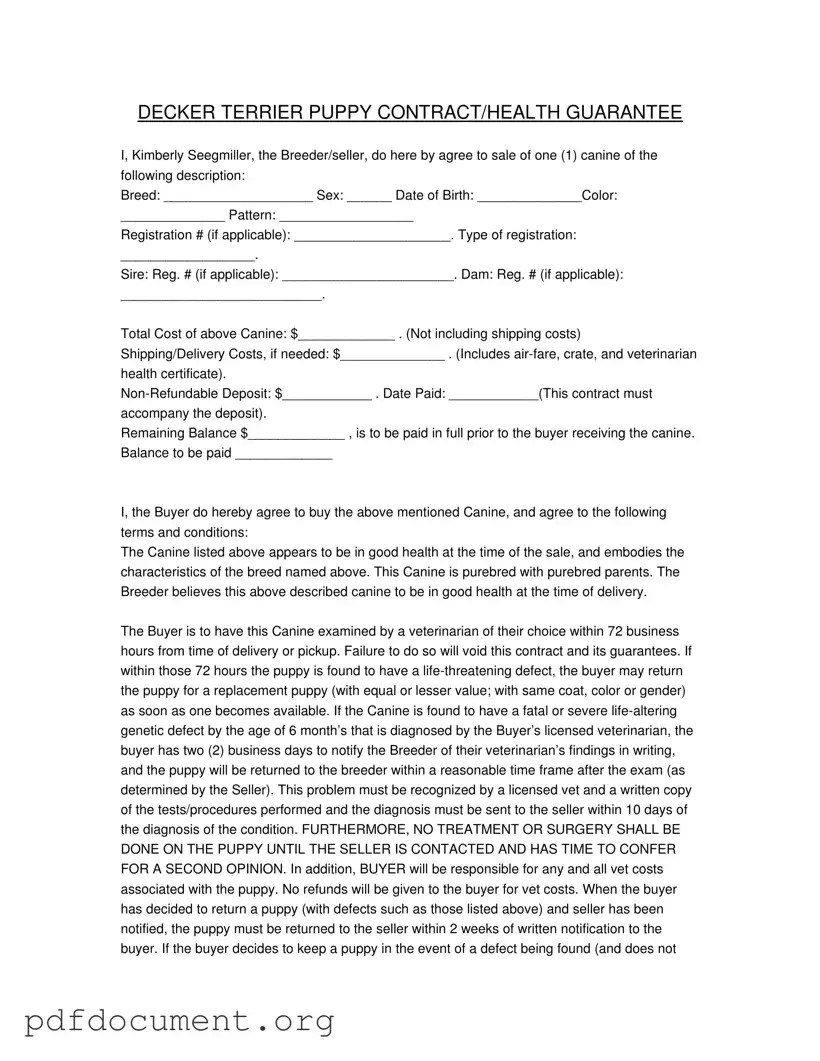 Fill Out Your Health Guarantee Form