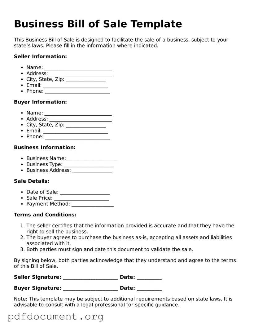 Attorney-Approved Business Bill of Sale Template