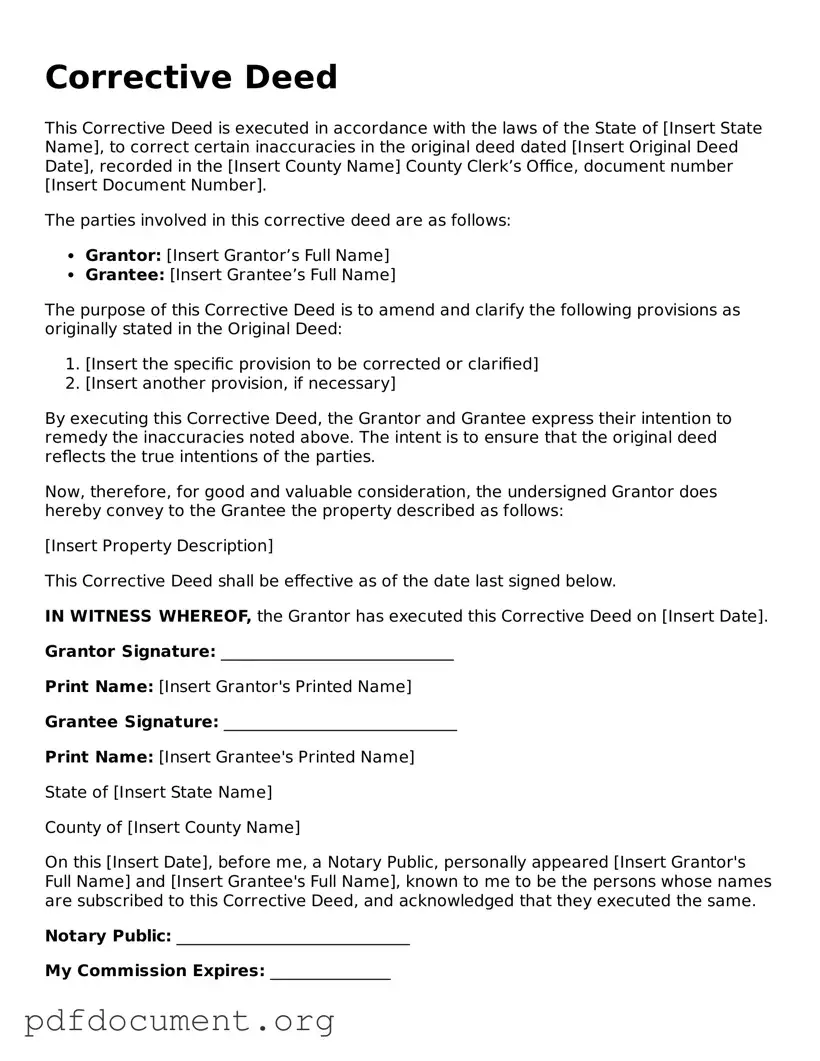 Attorney-Approved Corrective Deed Template