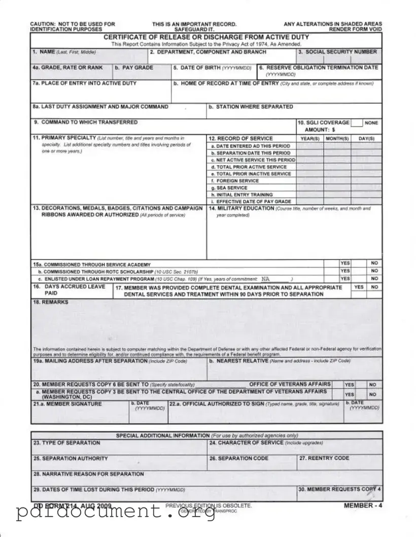 Fill Out Your Dd 214 Form