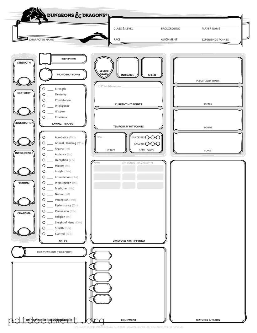 Fill Out Your Dnd Character Sheet Form