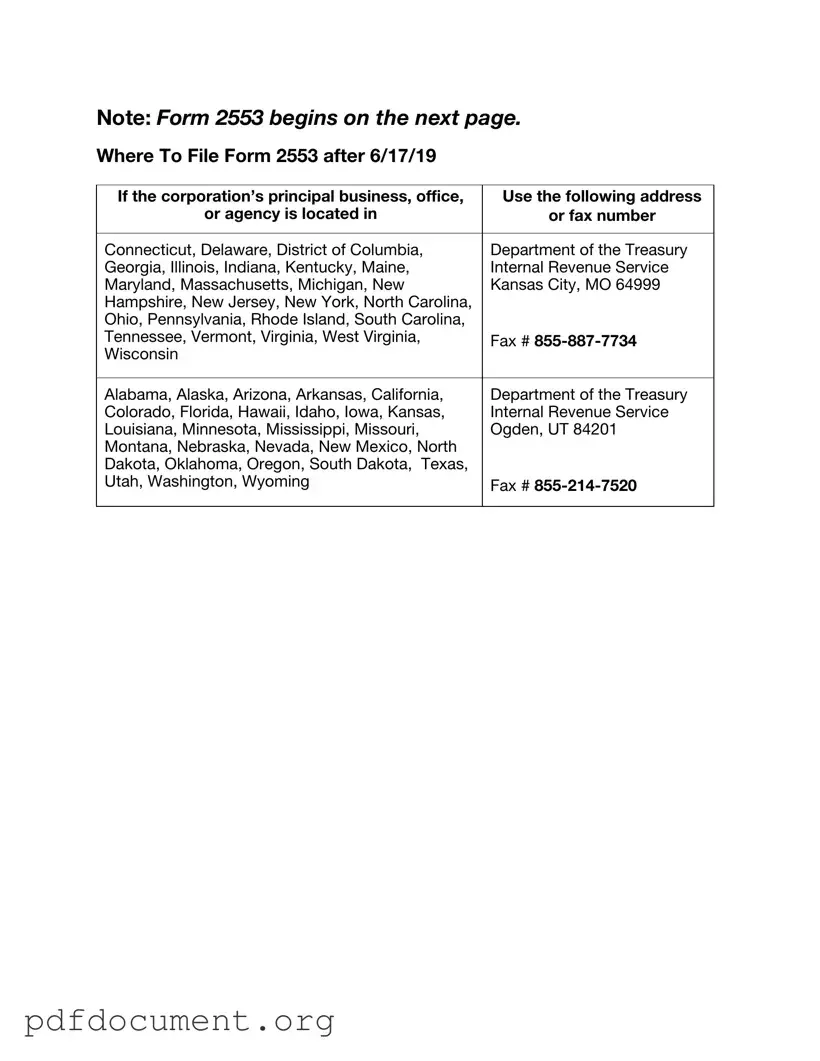 Fill Out Your IRS 2553 Form
