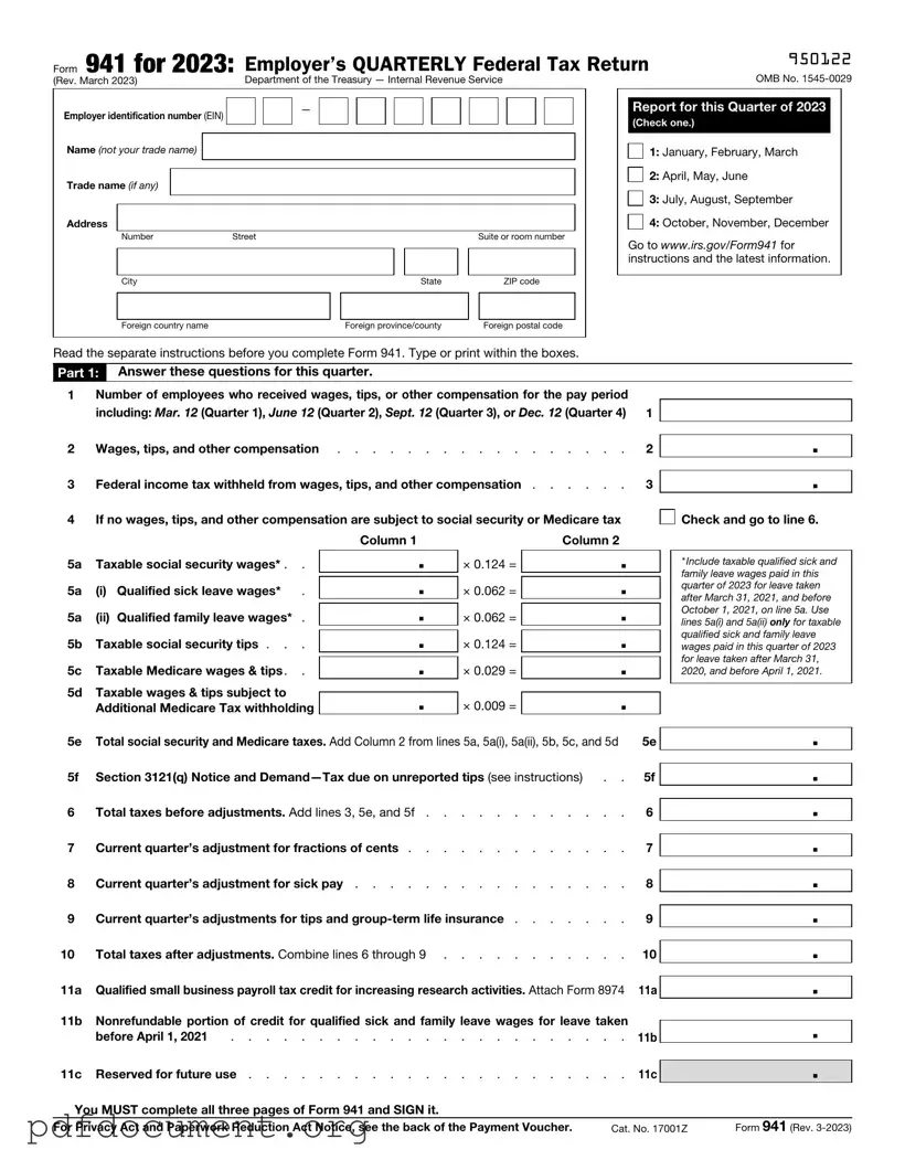 Fill Out Your IRS 941 Form