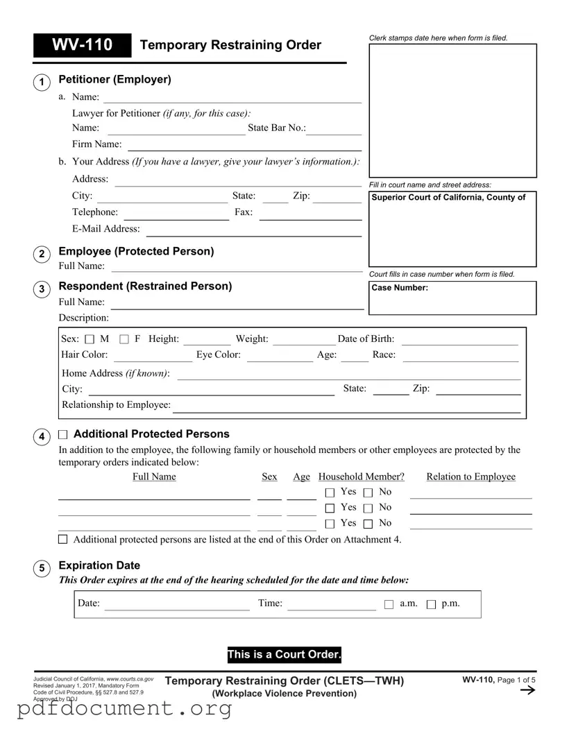 Fill Out Your Fake Restraining Order Form
