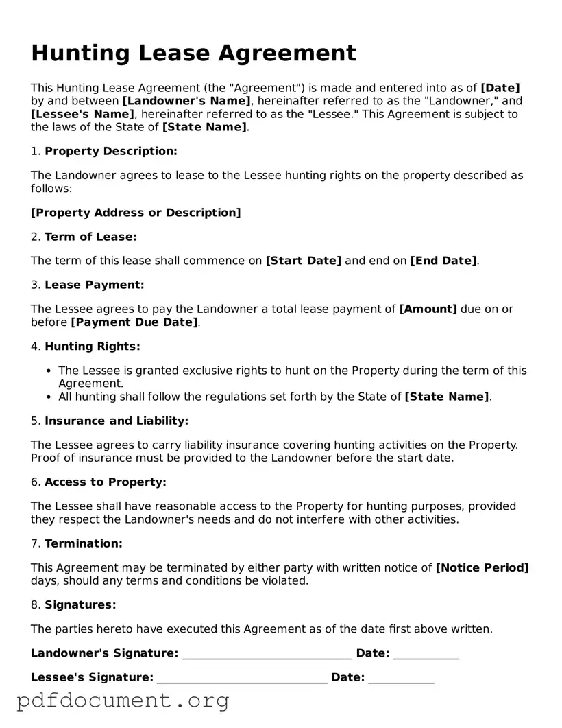 Attorney-Approved Hunting Lease Agreement Template