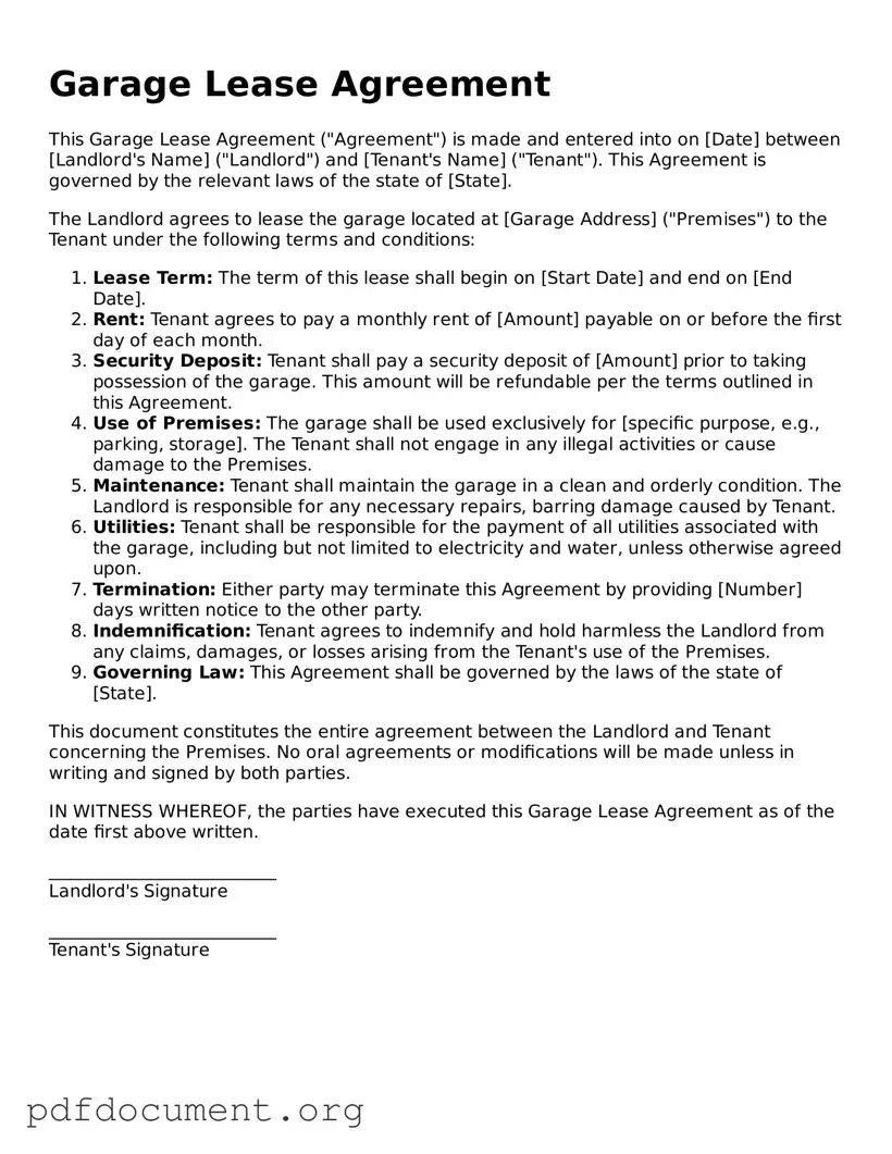 Attorney-Approved Garage Lease Agreement Template