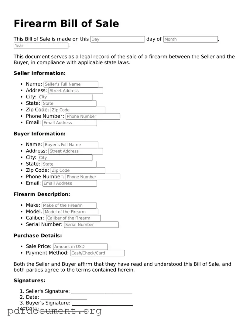 Attorney-Approved Firearm Bill of Sale Template