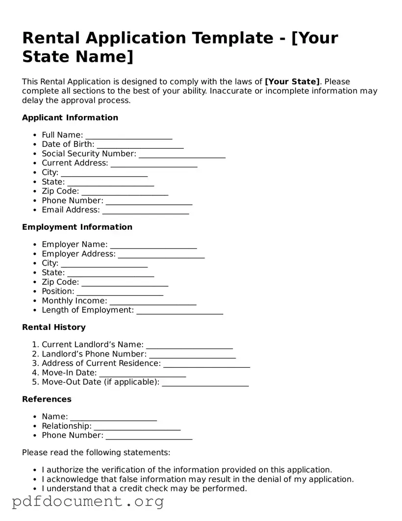 Attorney-Approved Rental Application Template