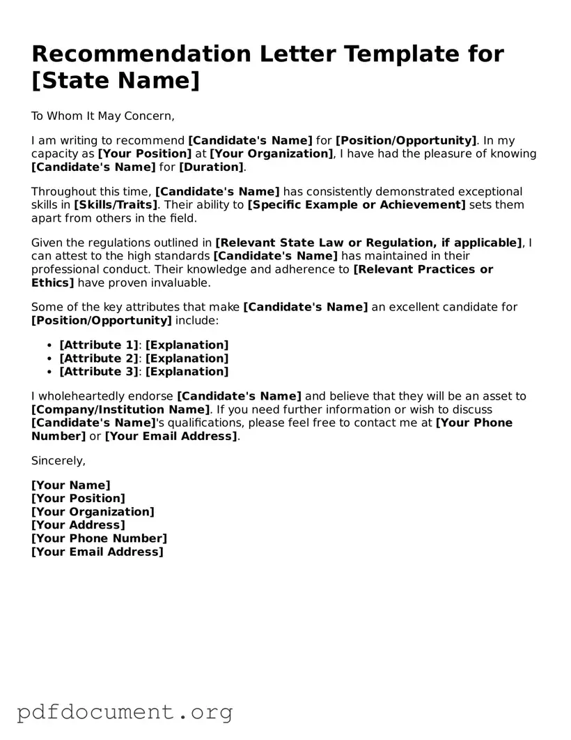 Attorney-Approved Recommendation Letter Template