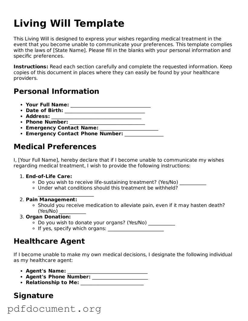 Attorney-Approved Living Will Template