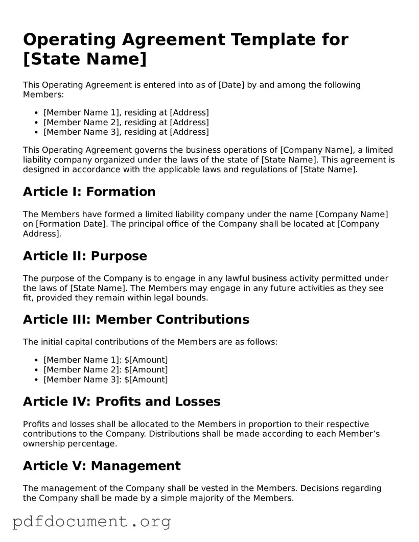 Attorney-Approved Operating Agreement Template