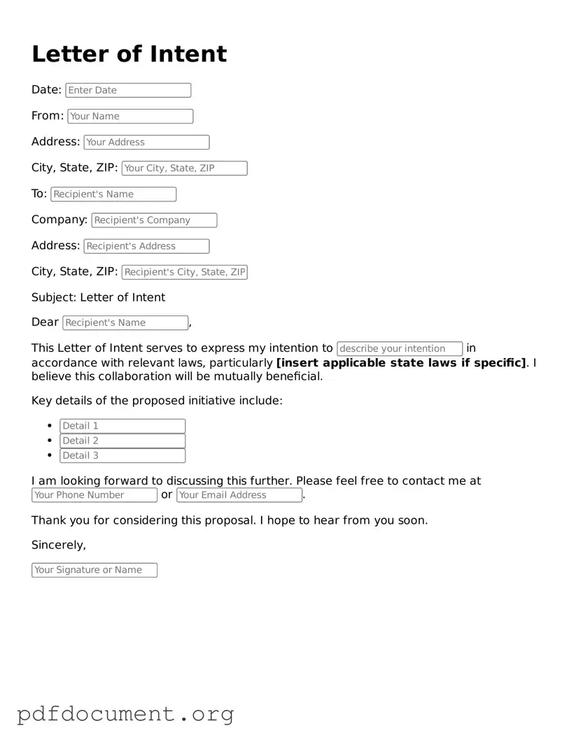 Attorney-Approved Letter of Intent Template