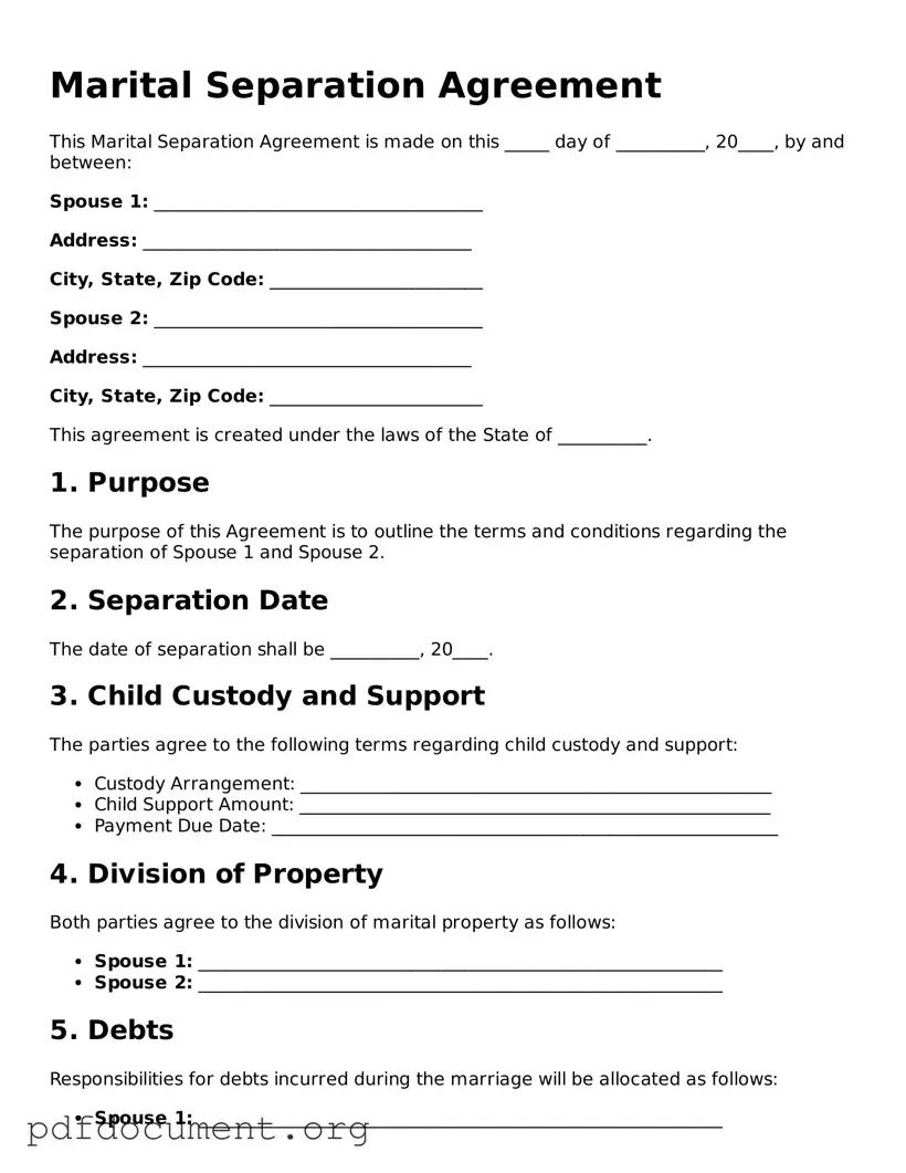 Attorney-Approved Marital Separation Agreement Template