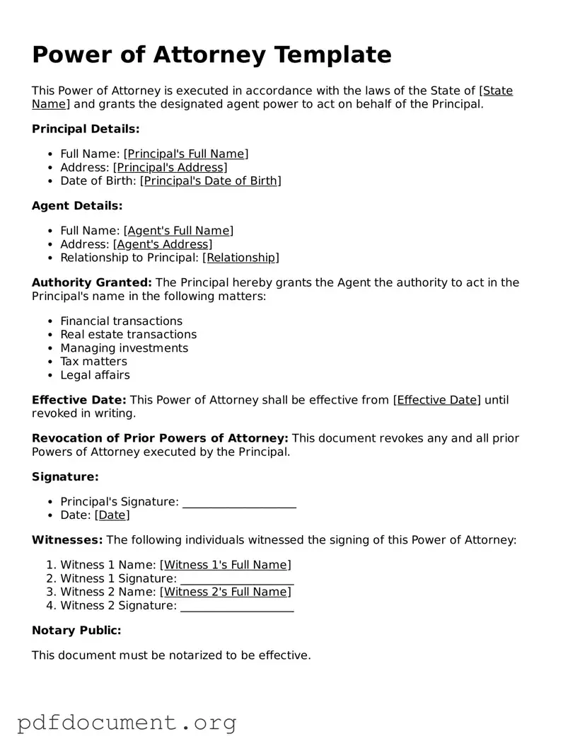 Attorney-Approved Power of Attorney Template