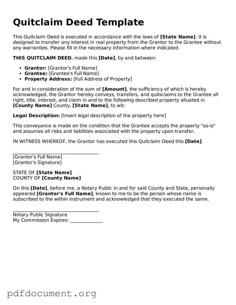 Attorney-Approved Quitclaim Deed Template