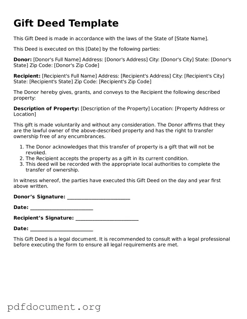 Attorney-Approved Gift Deed Template