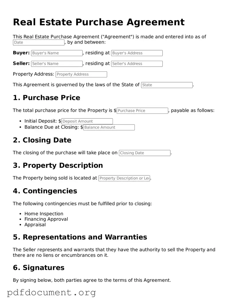 Attorney-Approved Real Estate Purchase Agreement Template