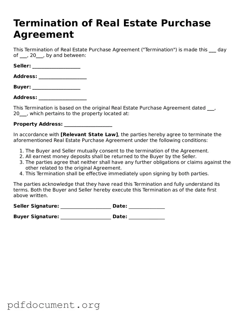 Attorney-Approved Termination of Real Estate Purchase Agreement Template