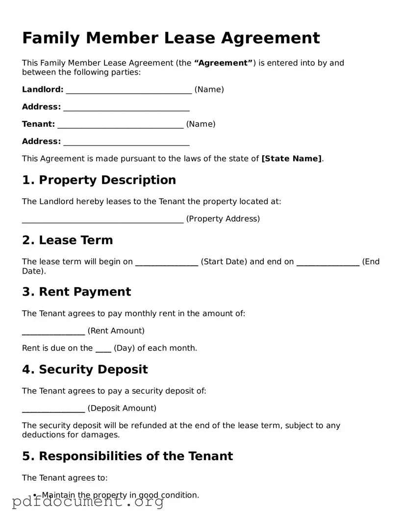 Attorney-Approved Family Member Lease Agreement Template