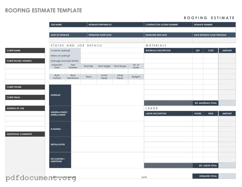 Fill Out Your Roofing Estimate Form