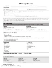 Fill Out Your 4 Point Inspection Form