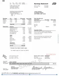 Fill Out Your Adp Pay Stub Form