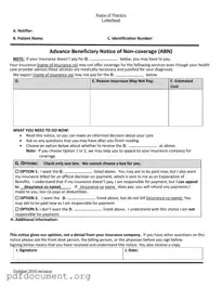 Fill Out Your Advance Beneficiary Notice of Non-coverage Form