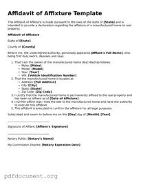 Attorney-Approved Affidavit of Affixture Template