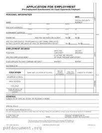Fill Out Your Employment Application Pdf Form
