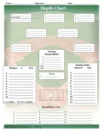 Fill Out Your Baseball Field Lineup Form
