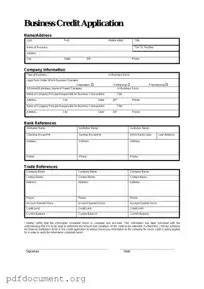 Fill Out Your Business Credit Application Form