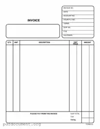 Fill Out Your Free And Invoice Pdf Form