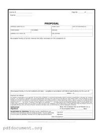 Fill Out Your Construction proposal form Form