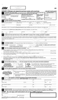 Fill Out Your Ca Dmv Dl 44 Form