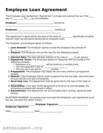 Attorney-Approved Employee Loan Agreement Template