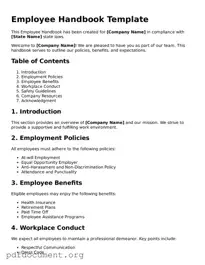 Attorney-Approved Employee Handbook Template