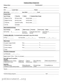 Fill Out Your Employee Status Change Form