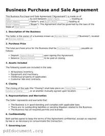 Attorney-Approved Business Purchase and Sale Agreement Template