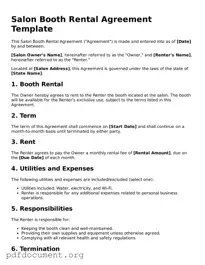 Attorney-Approved Salon Booth Rental Agreement Template