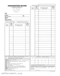 Fill Out Your Immunization Record Form