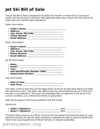 Attorney-Approved Jet Ski Bill of Sale Template