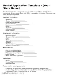 Attorney-Approved Rental Application Template