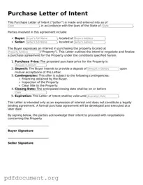 Attorney-Approved Purchase Letter of Intent Template