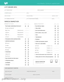 Fill Out Your Lyft Inspection Form