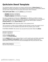 Attorney-Approved Quitclaim Deed Template