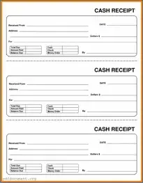 Fill Out Your Cash Receipt Form
